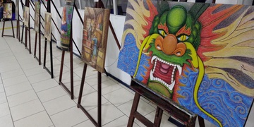Exposição de artistas locais na Ftec Bento Gonçalves