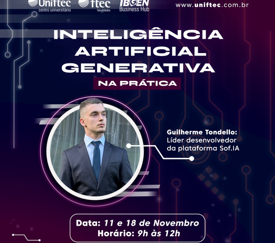 Uniftec promove palestras sobre “Inteligência Artificial Generativa na Prática” com Guilherme Tondello
