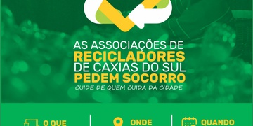 Voluntários arrecadam fundos para os recicladores de Caxias do Sul