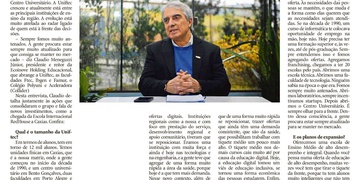 Entrevista com o Reitor Claudio Meneguzzi é destaque no Caderno +Serra do Jornal Pioneiro